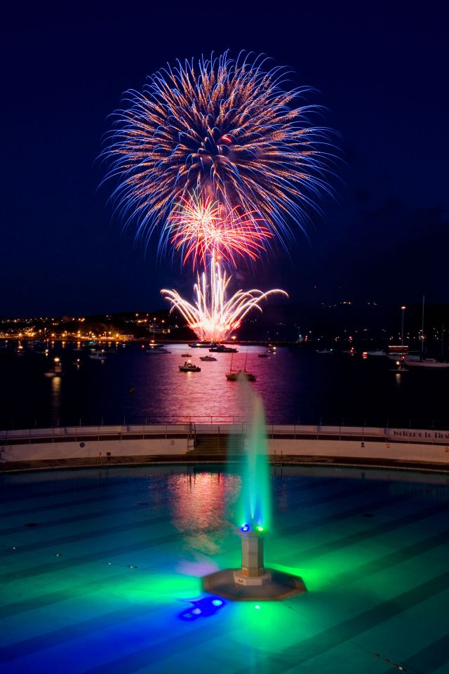 A firework image from the National Fireworks Championships. Swimstones
